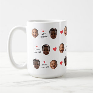 Anpassad 2 Foto Baby Ansikte Kolla "Jag älskar dig Kaffemugg