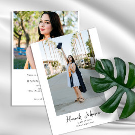 Anpassad 2 Foto Kalligrafi Skrift Examens  Inbjudningar