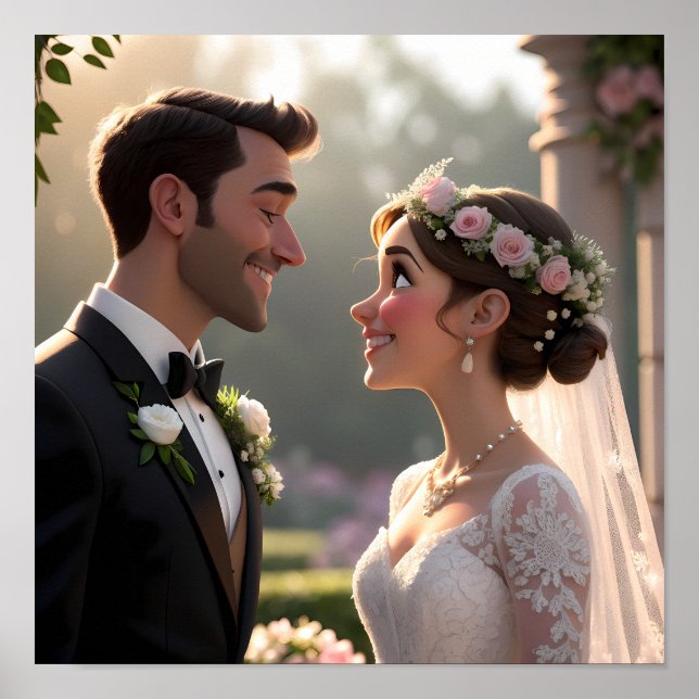 Anpassad 3D-serieteckning från foto Poster (Framsidan)