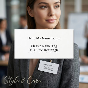 Anpassad 3X1.2 Namnskylt Enkel Ren Modern Stil Namnbricka