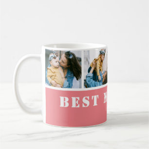 Anpassad 4 Foto Bästa Mamma Någonsin Kaffemugg