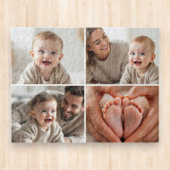 Anpassad 4 Fotos Kollage Söt Baby Pussel
