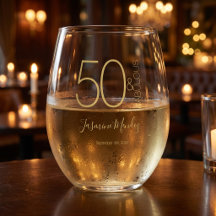 Anpassad 50-års födelsedag Guld Vit 50& Fantastisk