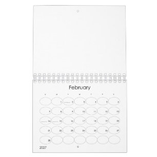 Anpassad 5,5" L x 7" B Moderna Bubblor Kalender