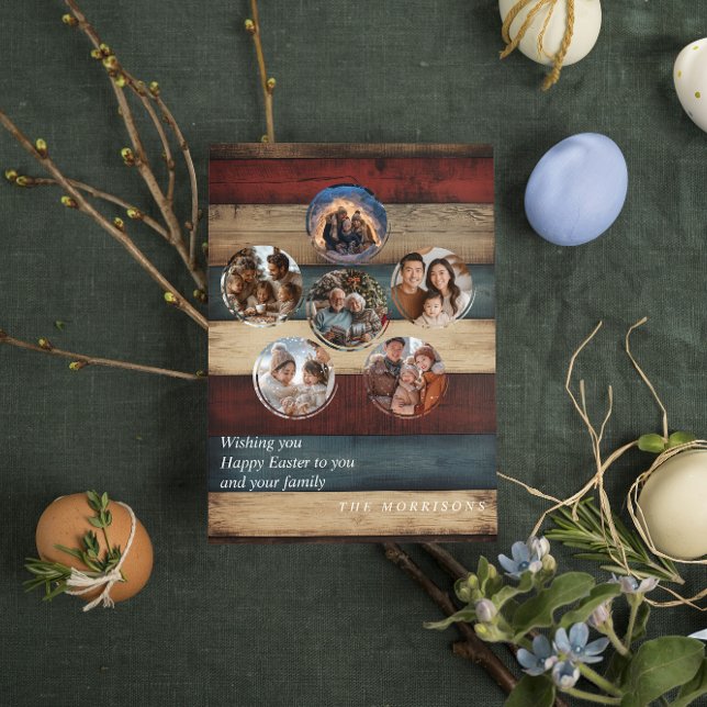 Anpassad 5 bilder kollage påskkort inbjudningar (Skapare uppladdad)