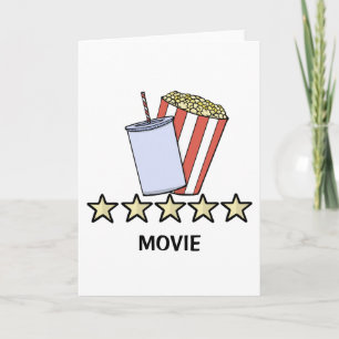 Anpassad 5-stjärnig filmrecension Popcorn-dryck Fi Kort