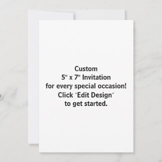 Anpassad 5" x 7" platt invitationskort inbjudningar