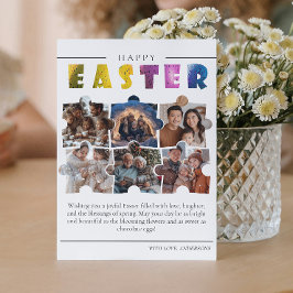 Anpassad 6 bilder kollage påskkort inbjudningar