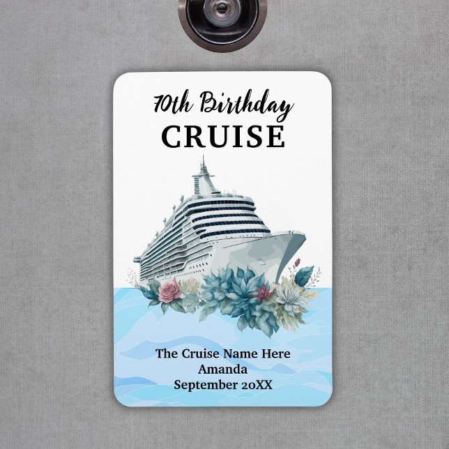 Anpassad 70-årsfödelsedags kryssningsdörr magnet (Custom 70th Birthday Cruise Cabin Door Magnet
)