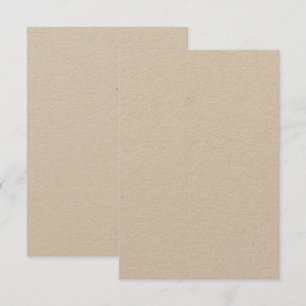 Anpassad 8,9 cm x 12,7 cm Kraft Miljövänlig Matt Inbjudningar