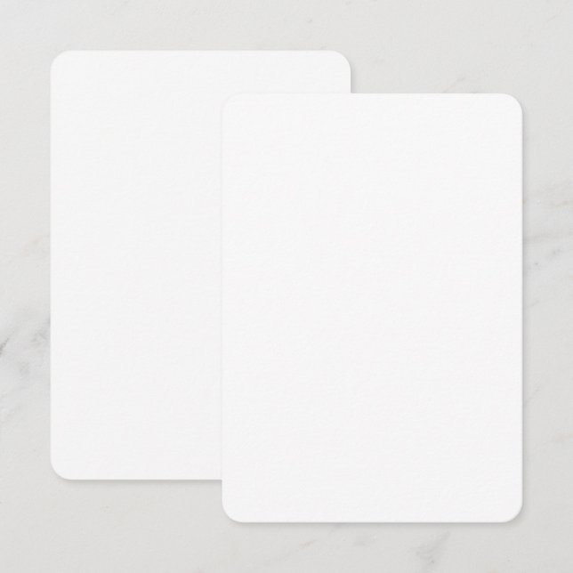 Anpassad 8,9 cm x 12,7 cm rundad halvmatt högkvali inbjudningar (Fram/baksida)