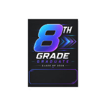 Anpassad 8:e klass examen 2026 Neon present