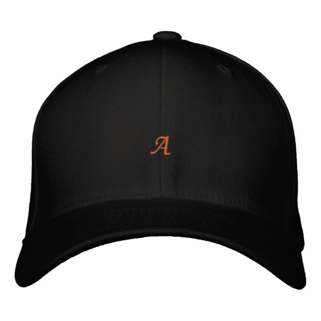 Anpassad "A"-monogram Zapf Chancery teckensnitt-mö Broderad Keps (Framsida)