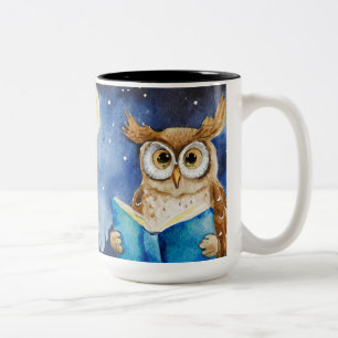 Anpassad AA-bön Sober Owl Big Book Två-Tonad Mugg
