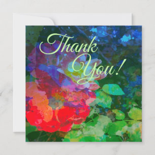 Anpassad Abstract Rose Garden Tack Kort