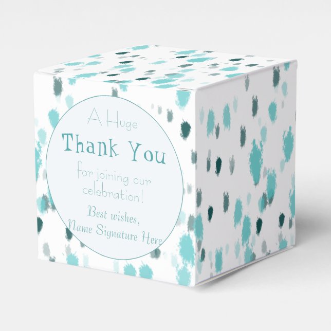 Anpassad Abstrakt Art Stänk i Färg Grönt Blue Presentaskar (Framsidan Sidan)