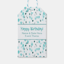 Anpassad Abstrakt Blue, Grått Paint Stänk Art