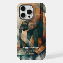 Anpassad: Abstrakt Elefant iPhone 15 Promax Fodral