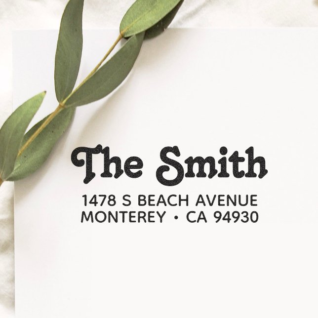 Anpassad Adress Frimärke med fetstil, typografi Självfärgande Stämpel (Skapare uppladdad)