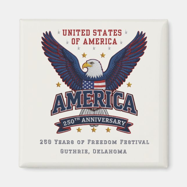Anpassad affärsmagnet för amerikanska 250-årsjubil magnet (Framsidan)