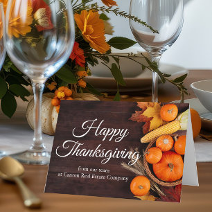 Anpassad affärstillbehör Lycklig Thanksgiving-pump Helgkort
