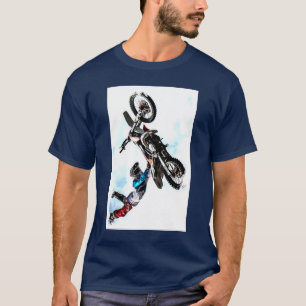 Anpassad Akrobatik Motorcyklist Action Sport Moder T Shirt