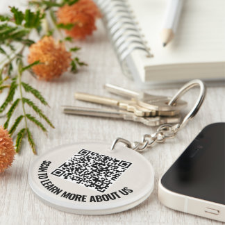 Anpassad Akryl QR-kod Personlig Rund Logotyp