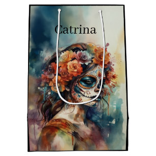 Anpassad akvarell Día de los Muertos Catrina