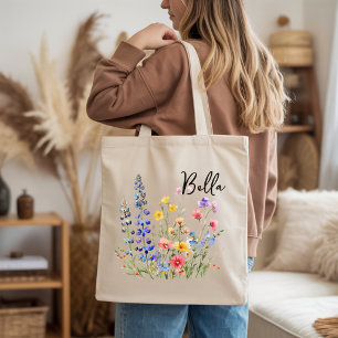 Anpassad akvarell vildblomma Mamma Brud Brudtjänst Tygkasse