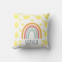 Anpassad akvarell Whimsical Boho regnbåge och sol