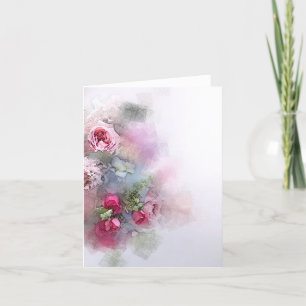 Anpassad akvarellkonst rosor blommor mall