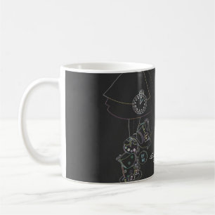 Anpassad Alice i Underlandet Tekalkonst på svart t Kaffemugg