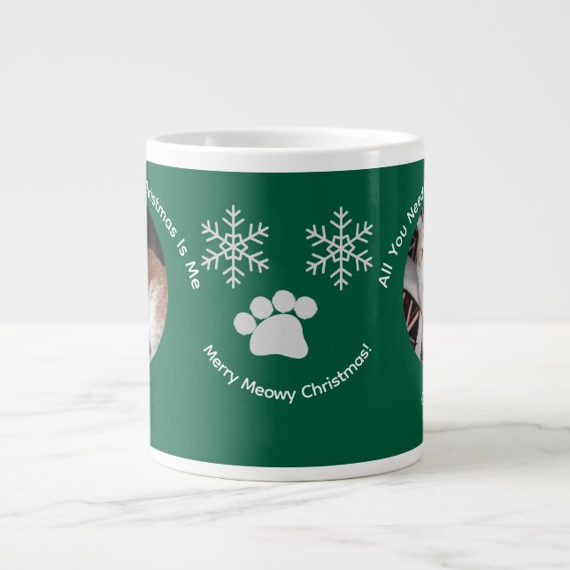 Anpassad Alla Behöver Katt Foto Specialmugg Jumbo Mugg (Framsidan)