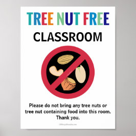 Anpassad Allergy School i det fria klassrummet trä Poster