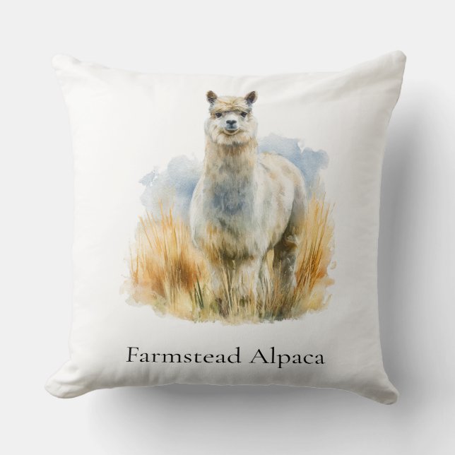 Anpassad Alpacka Country Cottage-Accent Kudde (Framsida)