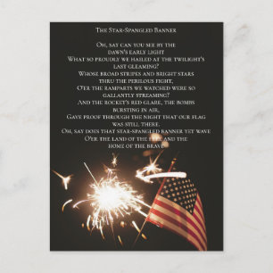 Anpassad amerikansk nationalsång Star Spangled Ban Vykort