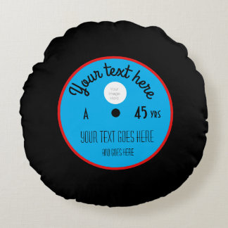 Anpassad analog vinylskiva – Personlig Rund Kudde
