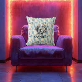 Anpassad Anatolisk Herde Porträtt Abstrakt Baksida Kudde