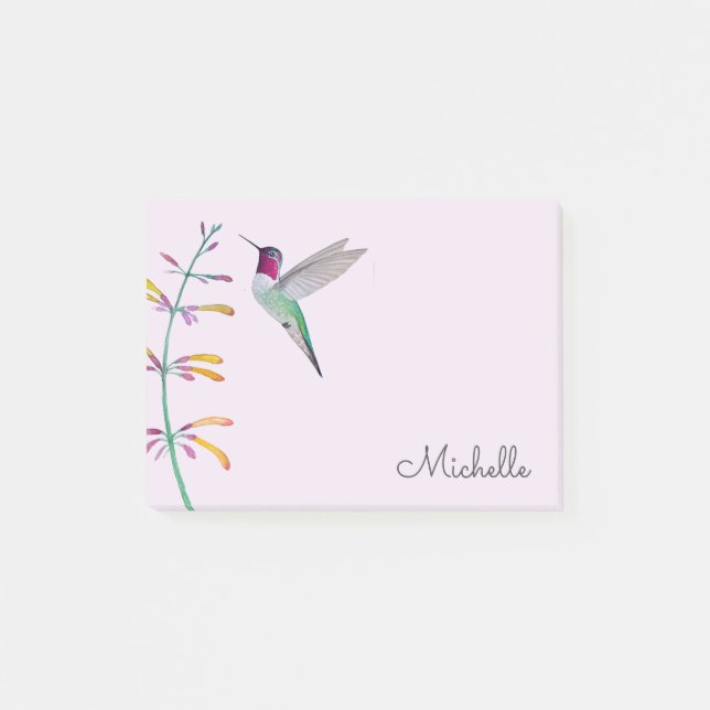 Anpassad Annas kolibri  Post-it Block (Framsida)