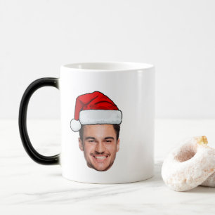 Anpassad ansiktsfoto Santa hatt jul Magisk Mugg