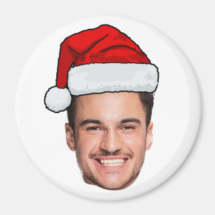 Anpassad ansiktsfoto Santa hatt jul Magnet