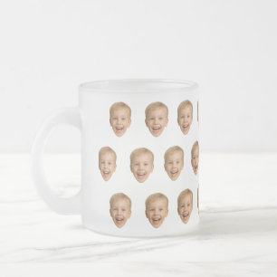 Anpassad ansiktsmugg, Personligt ansiktsfoto, Fami Frostad Glasmugg