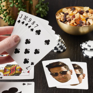 Anpassad ansiktsutskärning Senterparty Födelsedag Casinokort