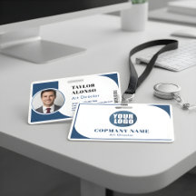 Anpassad anställd Namnskylt med logotyp och jobbti