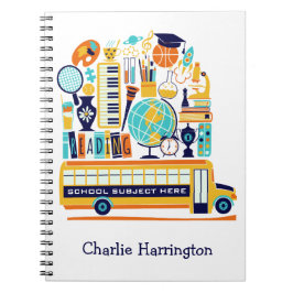 Anpassad anteckningsbok för skolillustrationer