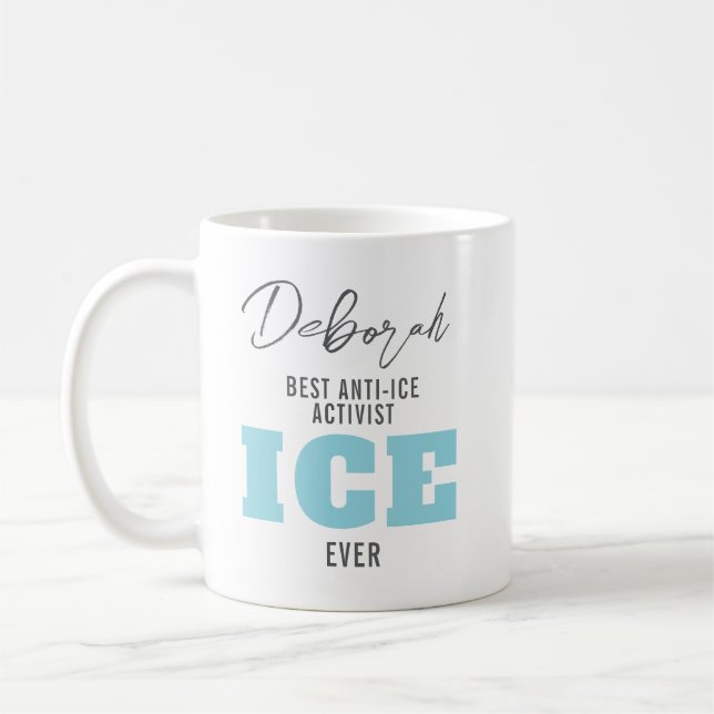Anpassad Anti ICE Protestkaffe  Kaffemugg (Vänster)
