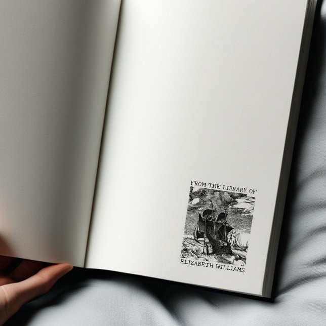 Anpassad antikt fartyg Från bibliotek Stämpel (Skapare uppladdad)