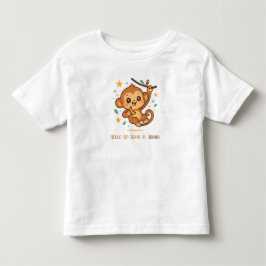 Anpassad apa för baby som studsar med banan Söt T Shirt