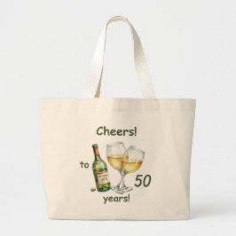 Anpassad år och ålder Champagne shoppingväska Jumbo Tygkasse