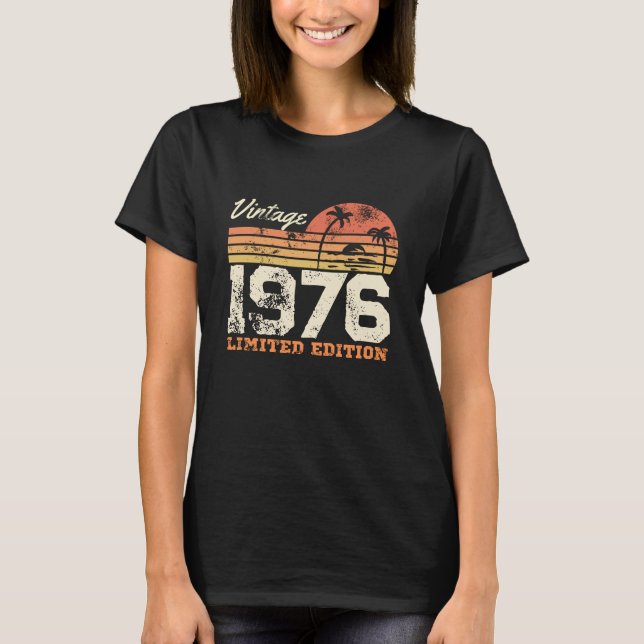 Anpassad årgang 1976 begränsad upplaga t shirt (Framsida)